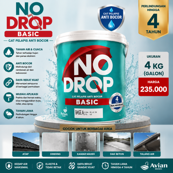 Cat Pelapis Anti Bocor No Drop Basic 4kg