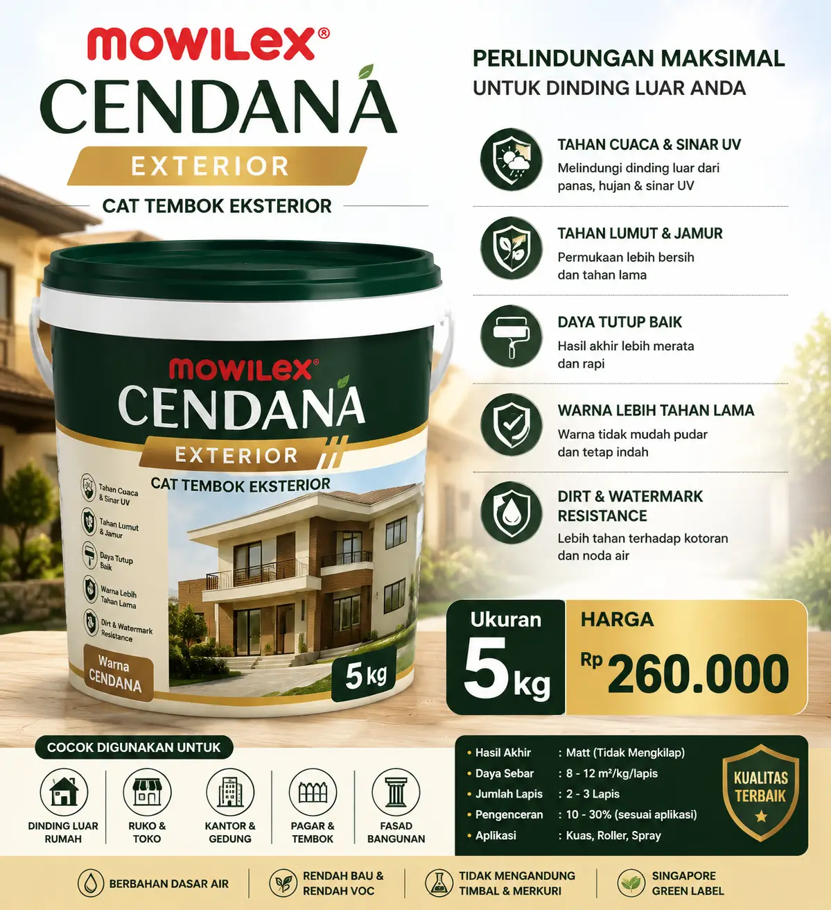 Mowilex Cendana Exterior Matte 5KG