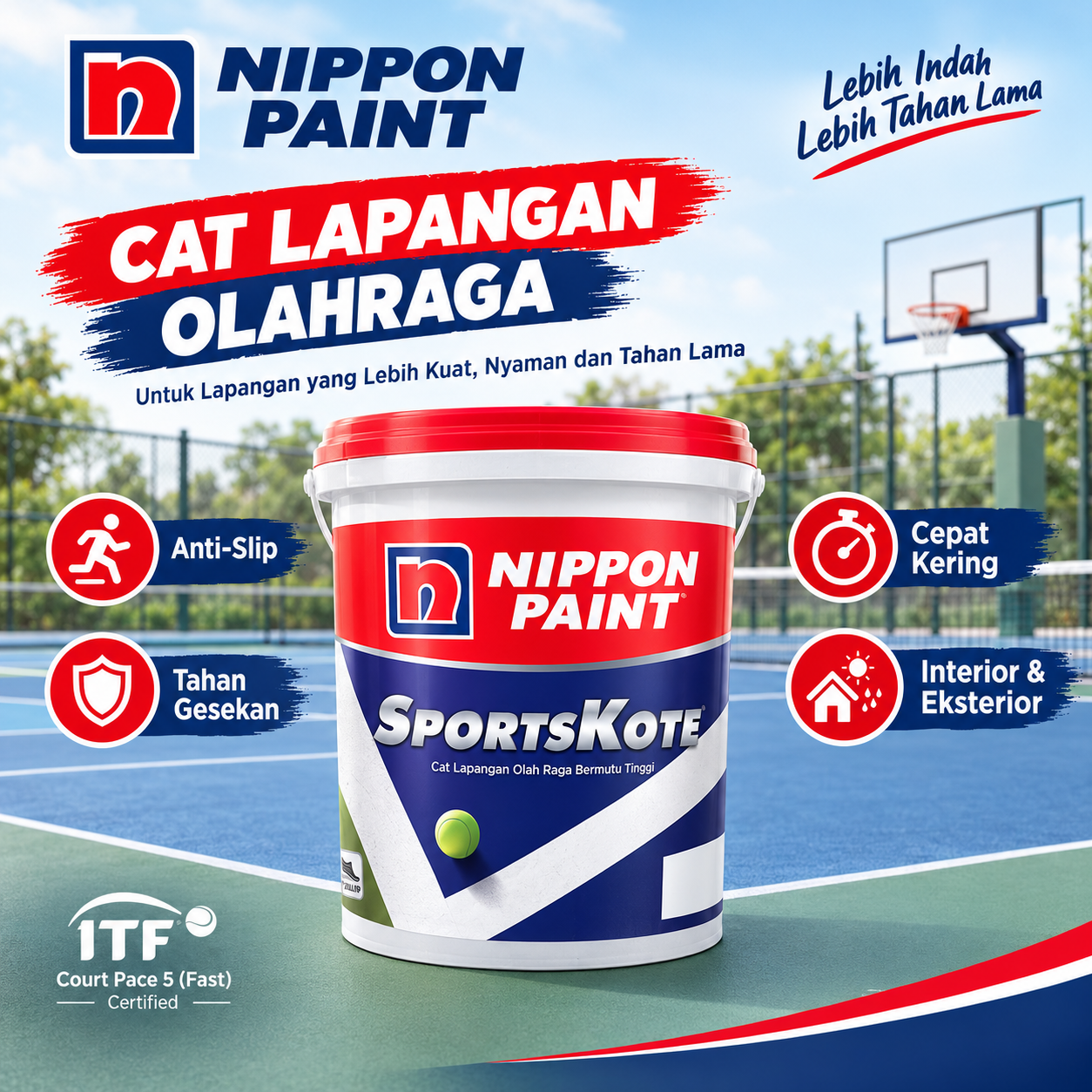 Cat Lapangan Nippon Paint Sportkote 5KG - Image 2